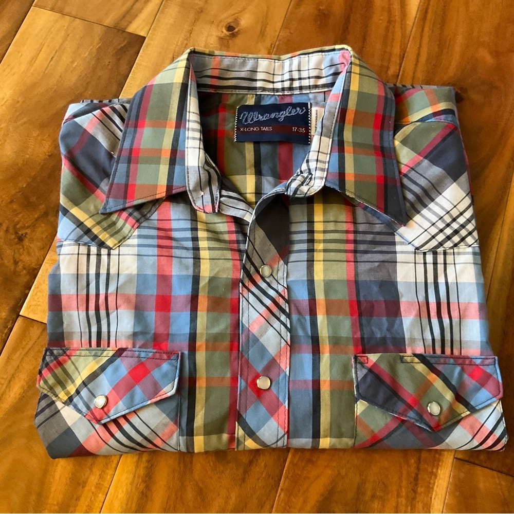 ✔️ Wrangler Western Shirt Size Large 17x35